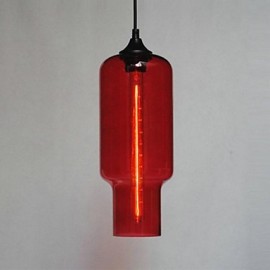 Suspension moderne en verre au design bulle marron