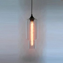 Suspension moderne en verre au design bulle marron