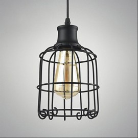 Edison Vintage lumière suspension luminaire lustre Cage abat-jour