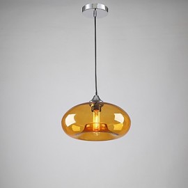 Luminaire suspendu à 1 lumière caractéristique moderne avec abat-jour transparent