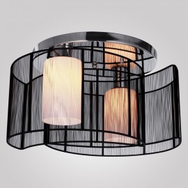 Plafonnier Design Moderne Chambre 2 Lumières Noir