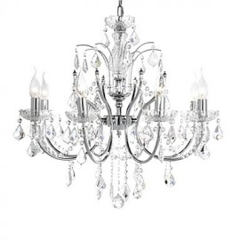 Lustre en cristal élégant avec 8 lumières