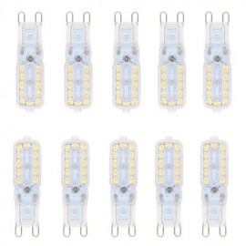 5W G9 LED à deux broches T 22 SMD 2835 550 lm Blanc Chaud / Blanc Froid Intensité Variable / V 10 pcs