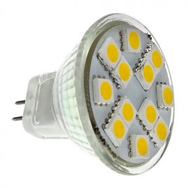 Spot LED 1,5W GU4(MR11) MR11 12 SMD 5050 160 lm Blanc Chaud DC 12 V