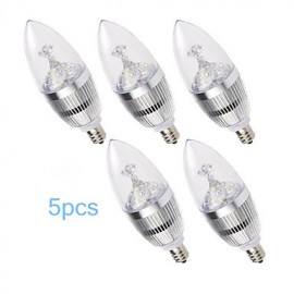 Bougies LED 3W E14 C35 3 SMD 250-300 lm Blanc Froid V 5 pcs