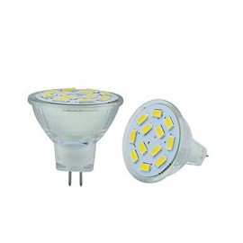 pièces MR11 12LED SMD5730 6W DC12V 570LM blanc chaud/blanc froid décoratif