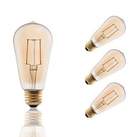 Ampoules à Filament LED 2W E26 ST19 COB 180 lm Ambre Intensité Variable / Décorative V 4 pcs