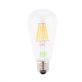 8W E26/E27 Ampoules à Filament LED ST64 8 COB 700-800 lm Blanc Froid Décoratif / V 1 pcs