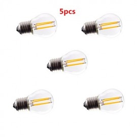 pièces G45 4W E27 400LM 360 degrés couleur blanc chaud/froid Edison lampe à Filament LED (AC85-265V)