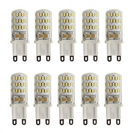 Ampoule LED G9 en gel de silice 3 W, éclairage supérieur 45 SMD 3014 260 lm blanc chaud ou froid 220 V AC (10 pièces)