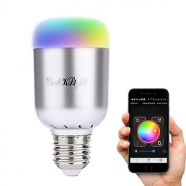 Ampoule LED intelligente E27 6W 16 LED, contrôle Bluetooth sans fil, AC100-240V