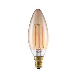 2W E12 Ampoules à Filament LED B10 2 COB 160 lm Ambre Intensité Variable / Décorative 120V 1 pcs