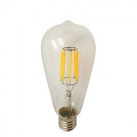 Ampoules à Filament LED 8W E26/E27 ST64 8 COB 780 lm Blanc Chaud Intensité Variable V 1 pcs