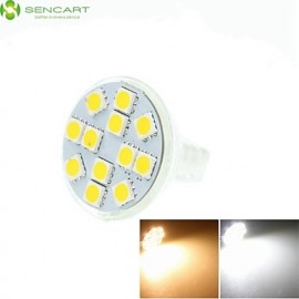 MR11 GZ4 GU4 G4 6,5 W Blanc chaud/froid/Blanc chaud 12 x 5060SMD LED 450-550LM Ampoule LED (AC/DC10-30 V)