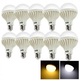 10 pièces E27 15 W 24 * SMD5630 1000LM 3000/6000 K blanc chaud/blanc froid ampoules LED Globe (AC 220 V)