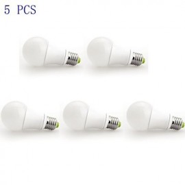 Ampoules Globe LED 10W E26/E27 A60(A19) 1 COB 980 lm Blanc Chaud V 5 pcs