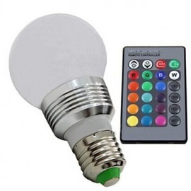 E273W 85V-265VRGB Ampoule à économie d'énergie LED de couleur de lumière intelligente avec télécommande