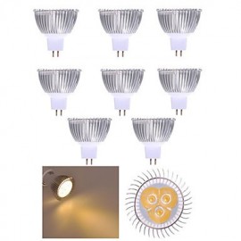 10 pièces 3W MR16 350LM lumière blanche chaude/froide LED spots (12V)