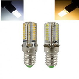 pièces E14 7W 64X SMD 3014 1536LM 2800-3500/6000-6500K ampoules de maïs blanc chaud/blanc froid AC 220V