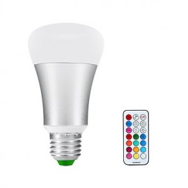 Ampoules Globe LED 10W RGBWW E26/E27 A60(A19) 1 COB 900lm-1200lm lm Blanc Chaud / RVB (85-265V)