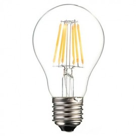 A60 6W E27 600LM 360 degrés couleur blanc chaud/froid Edison lampe à filament LED (AC85-265V)