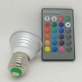 La couleur d'E27 3W RVB met en lumière les projecteurs télécommandés colorés de LED