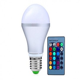 5W AC85-265V E14 / GU10 / E26/E27 / B22 Ampoules Intelligentes LED A60(A19) 1 LED Intégrée 350 lm RVB Intensité variable / Télécommandé / Décoratif V 1 pcs