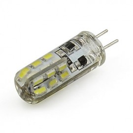 Ampoule Led G4 en Silicone à intensité variable, lampe en cristal 12V DC 24 SMD 3014 blanc/blanc chaud (1 pièce)