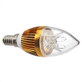 Bougies LED 3W E14 C35 3 LED haute puissance 270 lm Blanc chaud Décoratif / Intensité variable V