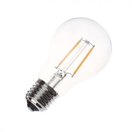 A60 2W E27 250LM 360 degrés couleur blanc chaud/froid Edison lampe à filament LED (AC220V)