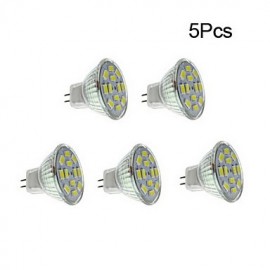 Spot LED 6W GU4(MR11) 12 SMD 5730 570 lm Blanc Chaud / Blanc Naturel DC 12 V 5 pcs