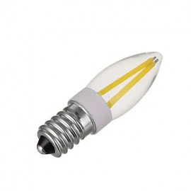 Marsing Dimmable E14 3W 300lm 4-COB Lumière blanche chaude / Lumière blanche froide 2650-2850K/5500-6000K Ampoule à filament LED à angle de faisceau de 360 degrés (AC 220-240V)