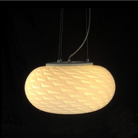 Lampe de lustre blanc laiteux sculpté minimaliste moderne