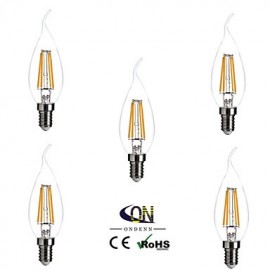 E14 4 W 4 COB 400 LM 2800-3200 K K Blanc chaud A Ampoules bougies à intensité variable V