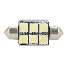 Ampoule LED 36 mm 6 SMD super blanche 5 500 K.