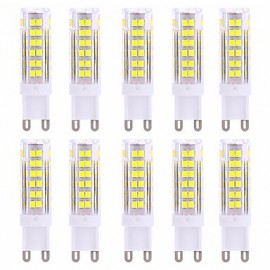 10 pièces haute luminosité G9 9W 75 SMD 2835 600-800 LM blanc chaud/blanc froid LED lumières à deux broches AC 220-240V