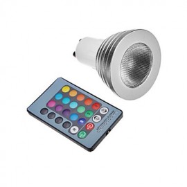 Spot LED Télécommandé GU10 3W 100 LM RGB V