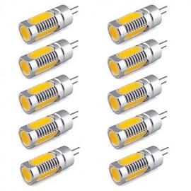 Ampoule LED COB G4 6W lumineuse pour lustres, bateaux, maisons, 440 lm, blanc chaud/blanc froid, 12V DC (10 pièces)