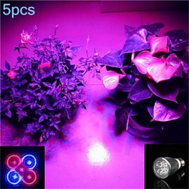 Spot LED 5W E26/E27 MR16 5 SMD 500 lm Violet V 5 pcs