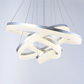 Lustres en acrylique LED anneau suspension lampe luminaires avec salle à manger chambre AC100 à 240 v CE FCC UL