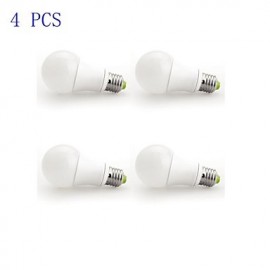 Ampoules Globe LED 10W E26/E27 A60(A19) 1 COB 1380 lm Blanc Froid Intensité Variable V 4 pcs