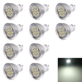 Projecteur LED GU10 7W 560LM 16-SMD5630, lumière blanche 6000K (AC220V), 10 pièces