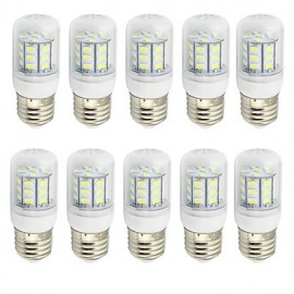 Lampe LED E27 à couvercle transparent 4W, 220V/110V AC ou 12V/24V AC/DC, 27 SMD 5730, 280Lm, blanc chaud/froid (10 pièces)