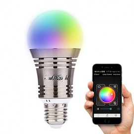 Ampoule LED intelligente E26/E27, 8 LED, contrôle Bluetooth sans fil, AC100-240V