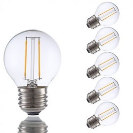 Ampoules à Filament LED 2W E26 G16.5 2 COB 200 lm Blanc Chaud Intensité Variable 120V 6 pcs