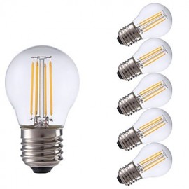 Ampoules à Filament LED 3,5W E27 P45 4 COB 350/400 lm Blanc Chaud / Blanc Froid V 6 pcs