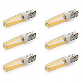 4W E14 LED à deux broches T 4 COB 380 lm Blanc Chaud / Blanc Froid V 6 pcs