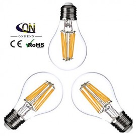 pièces E26/E27 8 W 8 COB 800 LM 2800-3200 K K blanc chaud A ampoules globe à intensité variable AC 220-240/V