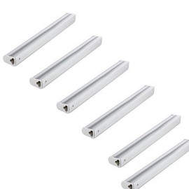 Paquet de 6 tubes lumineux LED T5, 1 pied, 4W, lampe de remplacement fluorescente blanc chaud/blanc froid