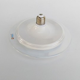 Ampoule LED 18W E26/E27 1800lm, cadre en acrylique, aspect ovni, blanc chaud/blanc froid, AC220-240V